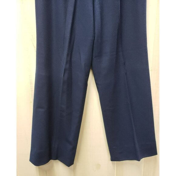 Vintage Pendleton Wool High-Waisted Navy Trousers, Back zip, 29" W, Size 16 - Picture 3 of 9